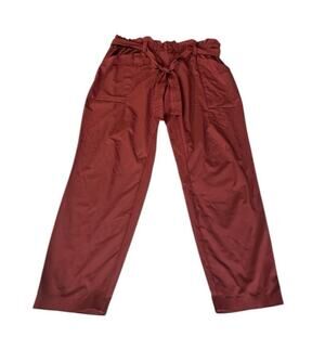 Athleta Women's Burnt Umber Belted Skyline Pants Paperbag Size 14P